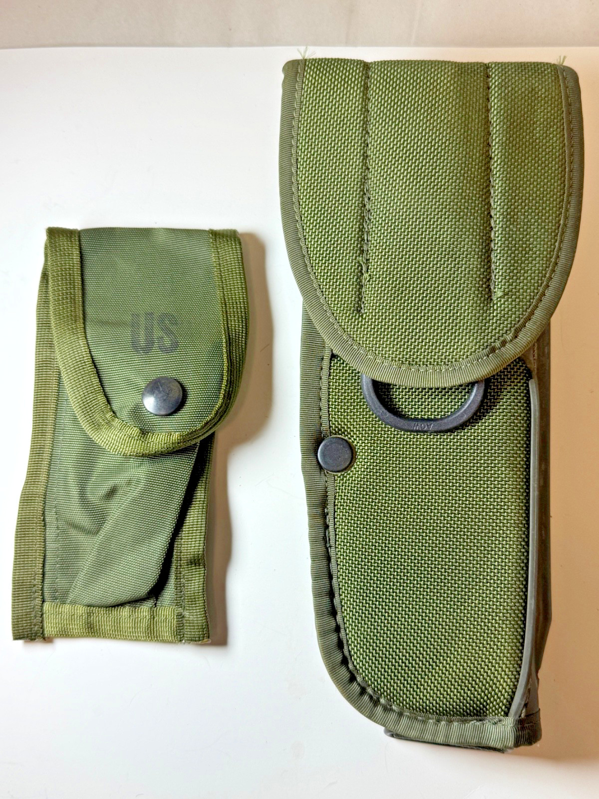 USGI M12 Beretta M9 Pistol Holster & Matching Magazine Ammo Pouch Set OD Green