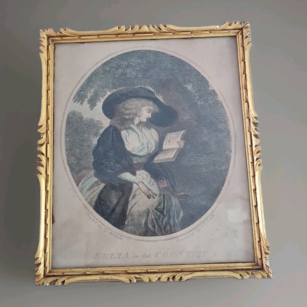 Antique Framed Engraving Original 19th Century Portrait Autoportrait UK Antique Framed Engraving Original 19th Century Portrait Autoportrait UK