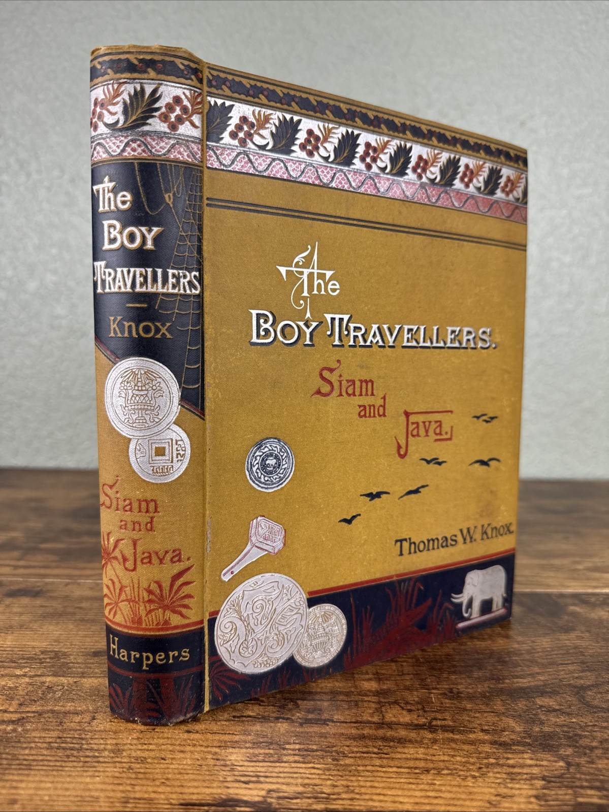 1881 Boy Travellers Far East Siam Java Cambodia Knox Illustrated Travel ~ VGC