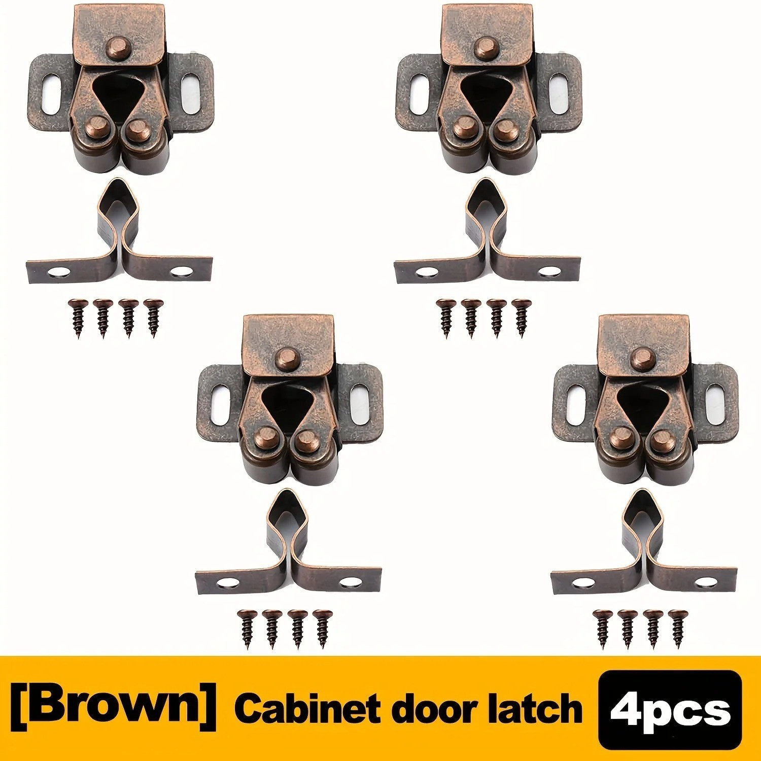 4pack Vintage Bronze Double Roller Catch Cupboard Cabinet Door Closet Latch 4pack Vintage Bronze Double Roller Catch Cupboard Cabinet Door Closet Latch