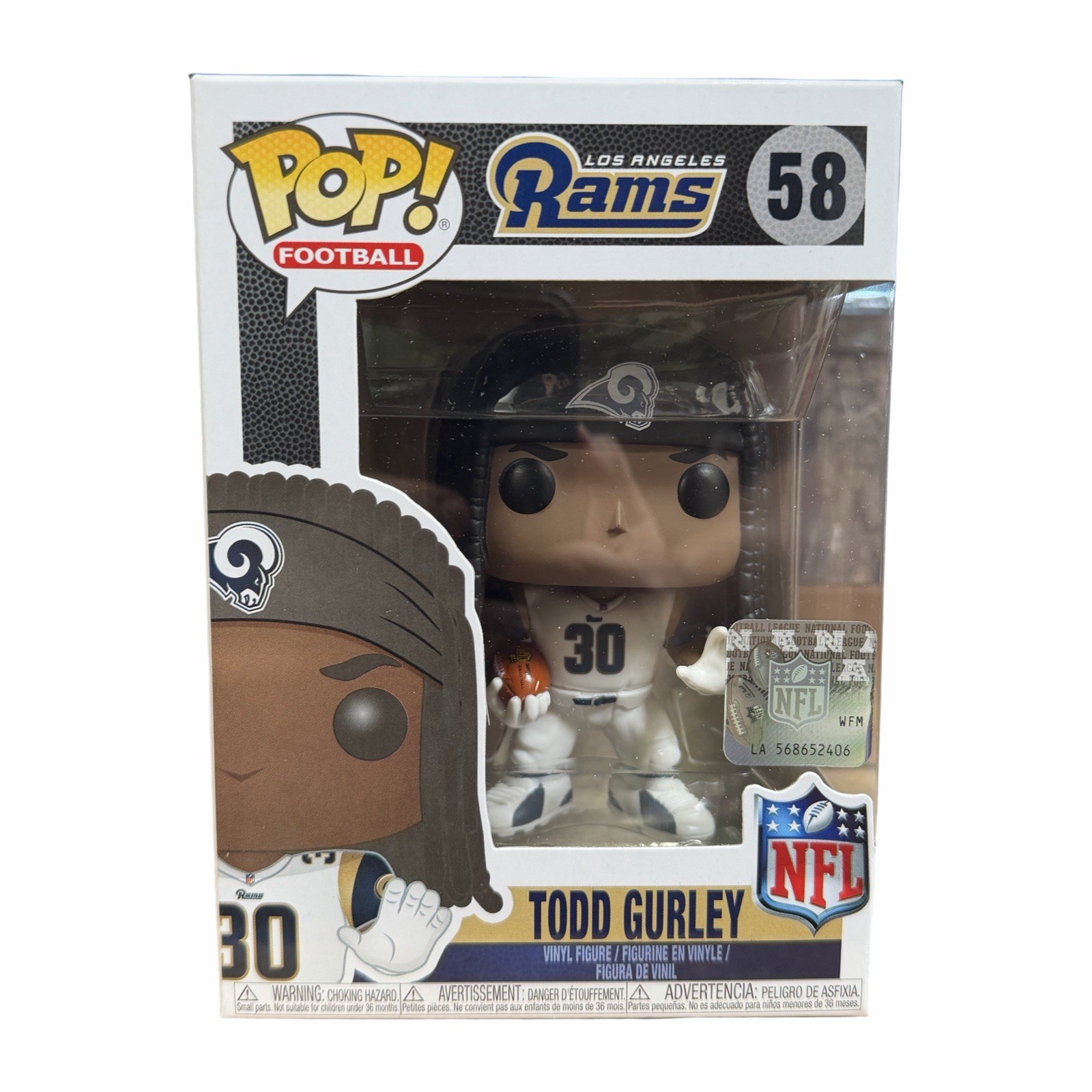 Funko Pop Football - Todd Gurley - NFL Los Angeles Rams - #58 - Vinyl Figure