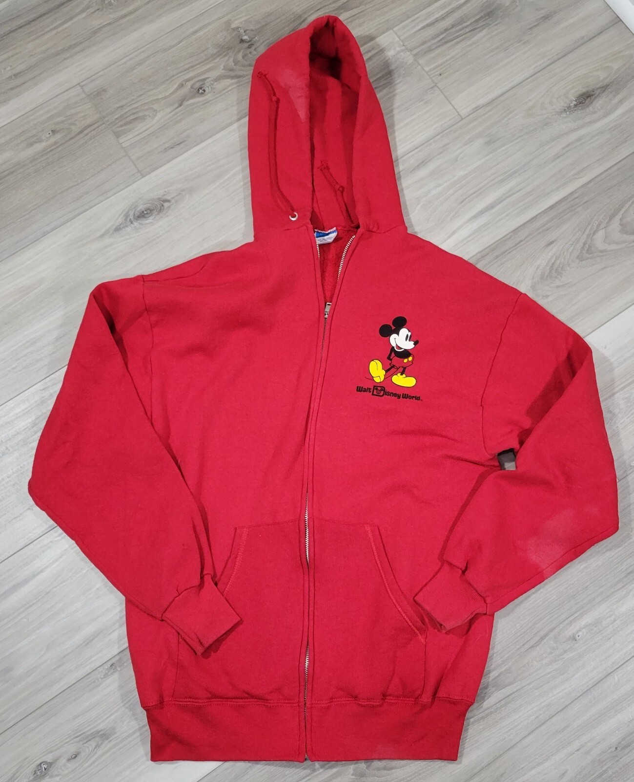 Vintage Disney Mickey Mouse Sweater Mens Large Red Adult Hooded Sweatshirt USA Vintage Disney Mickey Mouse Sweater Mens Large Red Adult Hooded Sweatshirt USA