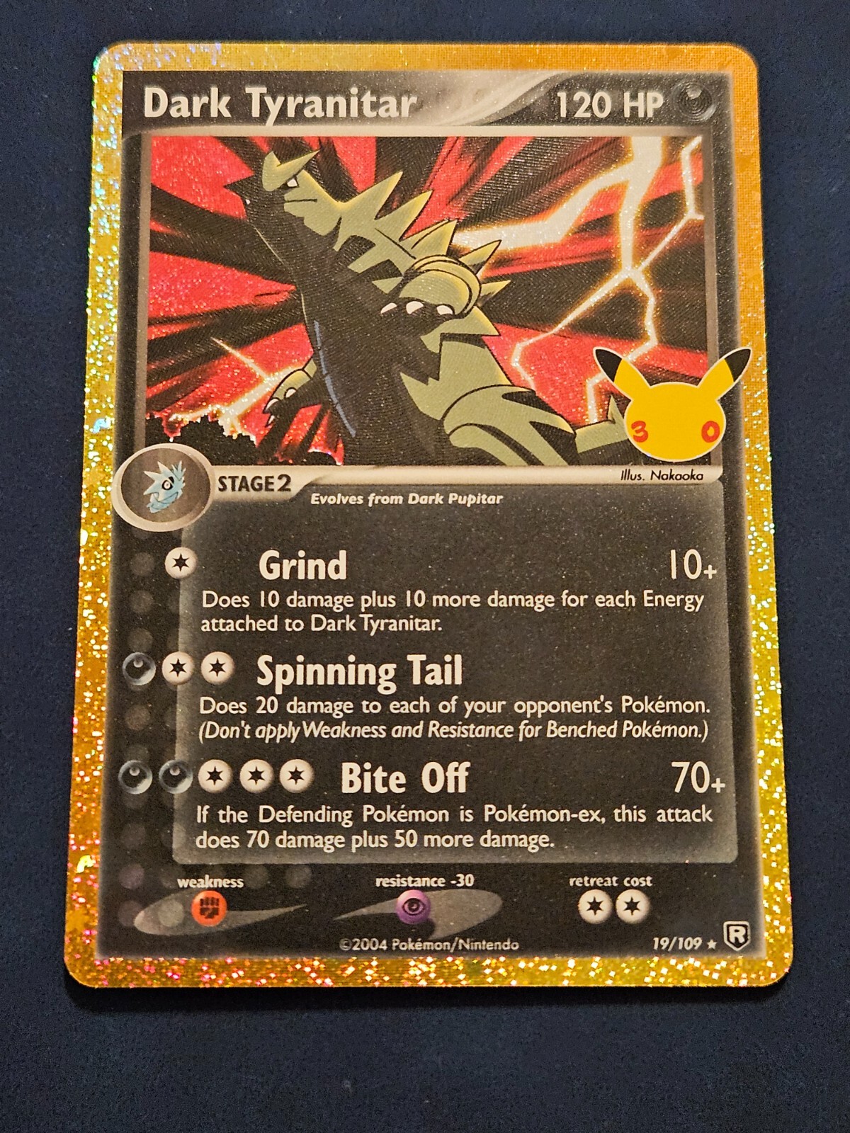 Dark Tyranitar 19/109 – Team Rocket Returns – Rare – NM – 2004 Pokémon Card