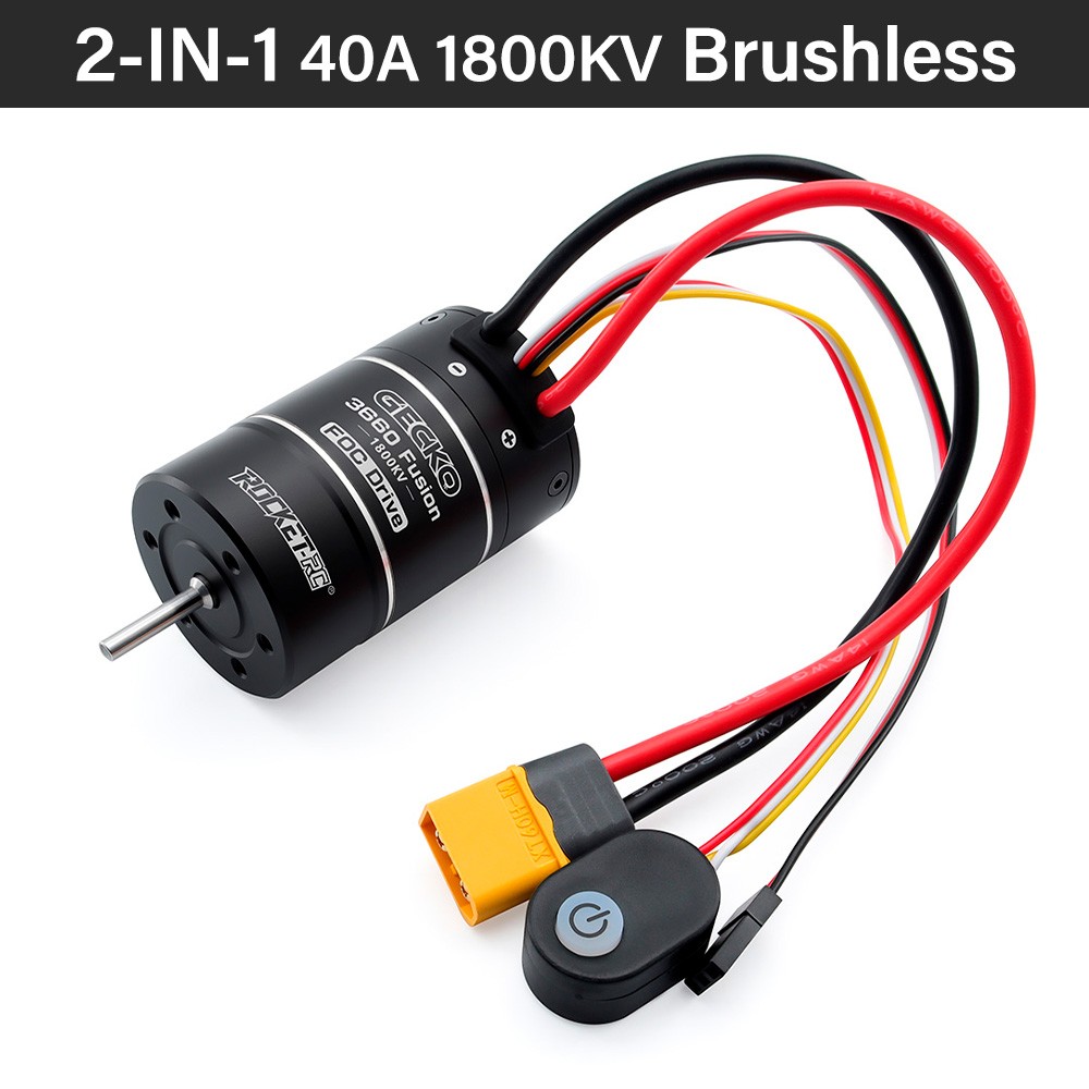 SURPASS HOBBY 2IN1 3660 1800KV Brushless Sensored Motor 40A ESC for 1/10 RC Car