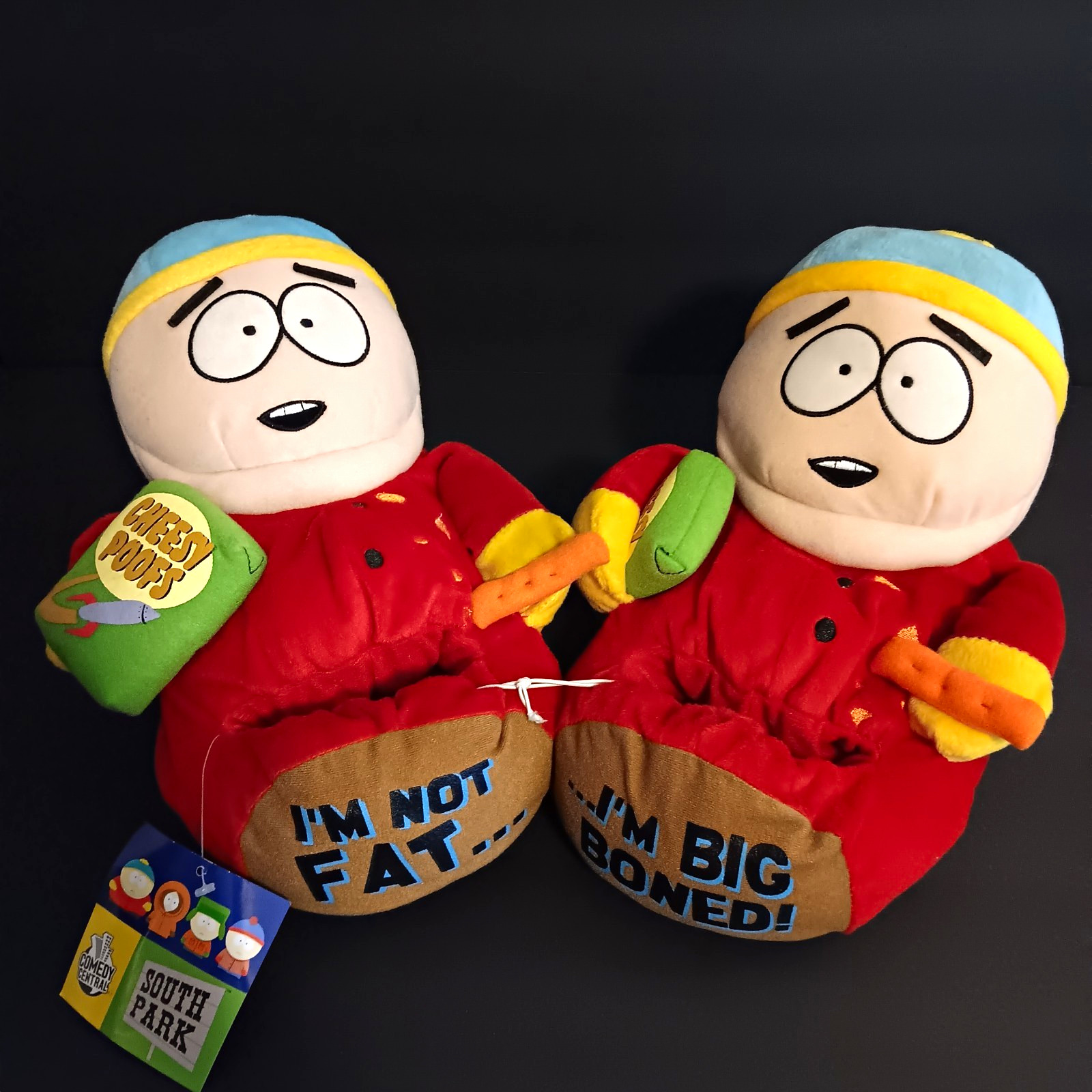 Vintage South Park Cartman Slippers NWT Clean Unworn NEW S/ 7-8 Plush BIG BONED