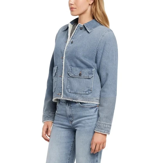 Woolrich Women's Trucker Jeans Jacket sherpa Lined Woolrich Women's Trucker Jeans Jacket sherpa Lined