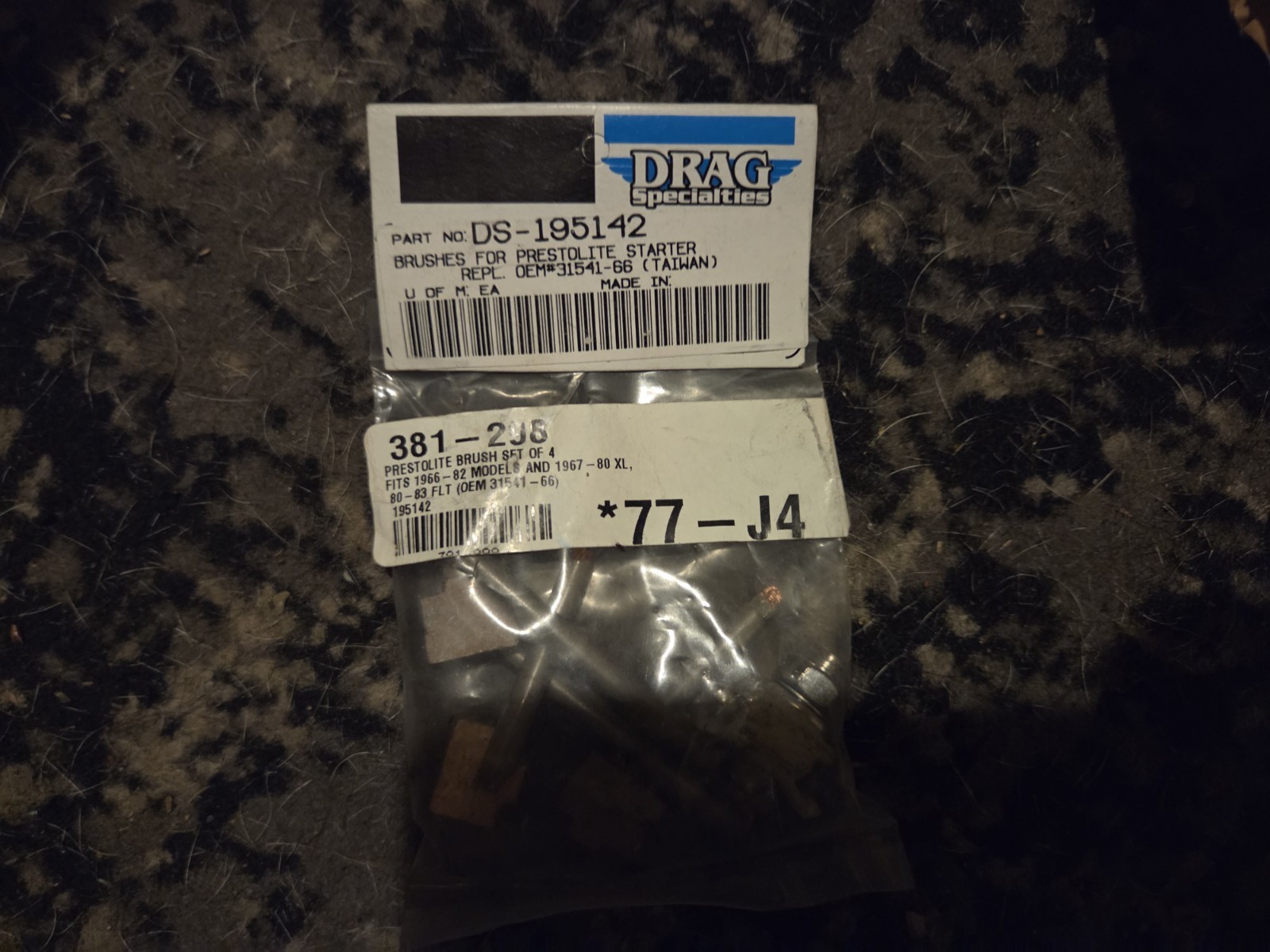 NOS Drag Specialties Starter Brush Set for Harley Davidson Prestolite DS-195142