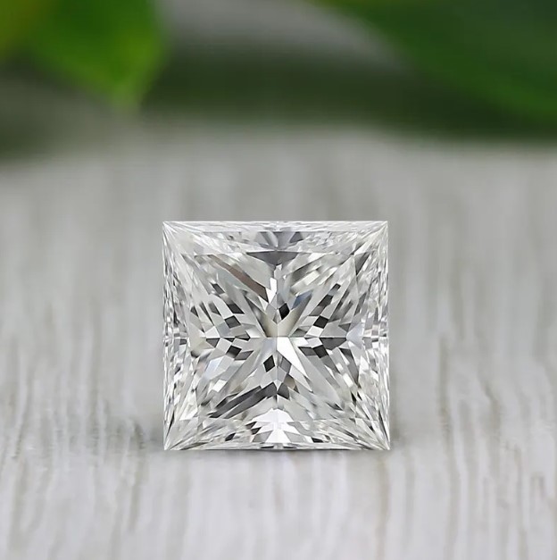 Certified 3 Ct Princess Cut Lab Grown Diamond VVS1 Clarity D Color Loose