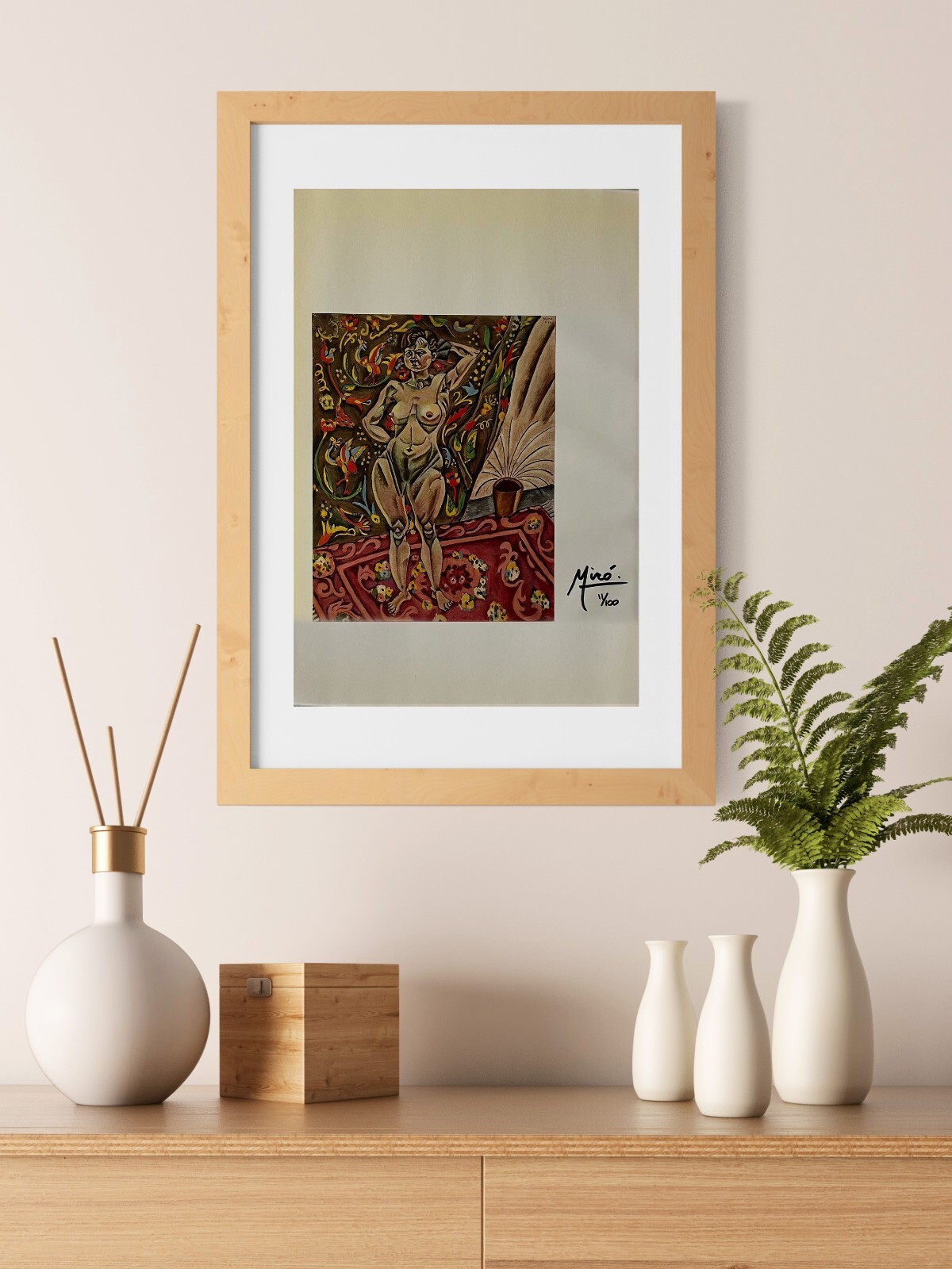 Joan Miró Original Hand-signed Print with COA & Appraisal of $3,500. Joan Miró Original Hand-signed Print with COA & Appraisal of $3,500.