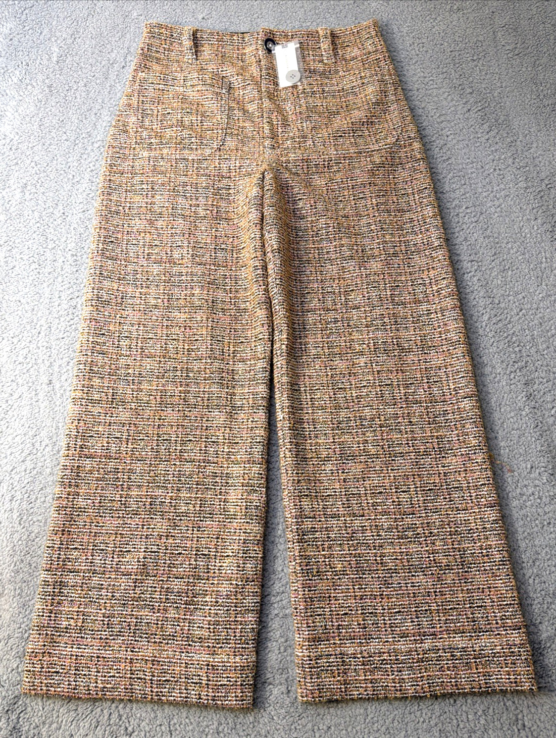 NWT Maeve The Colette Pants Womens Size 27 Cropped Wide-Leg Tweed Edition