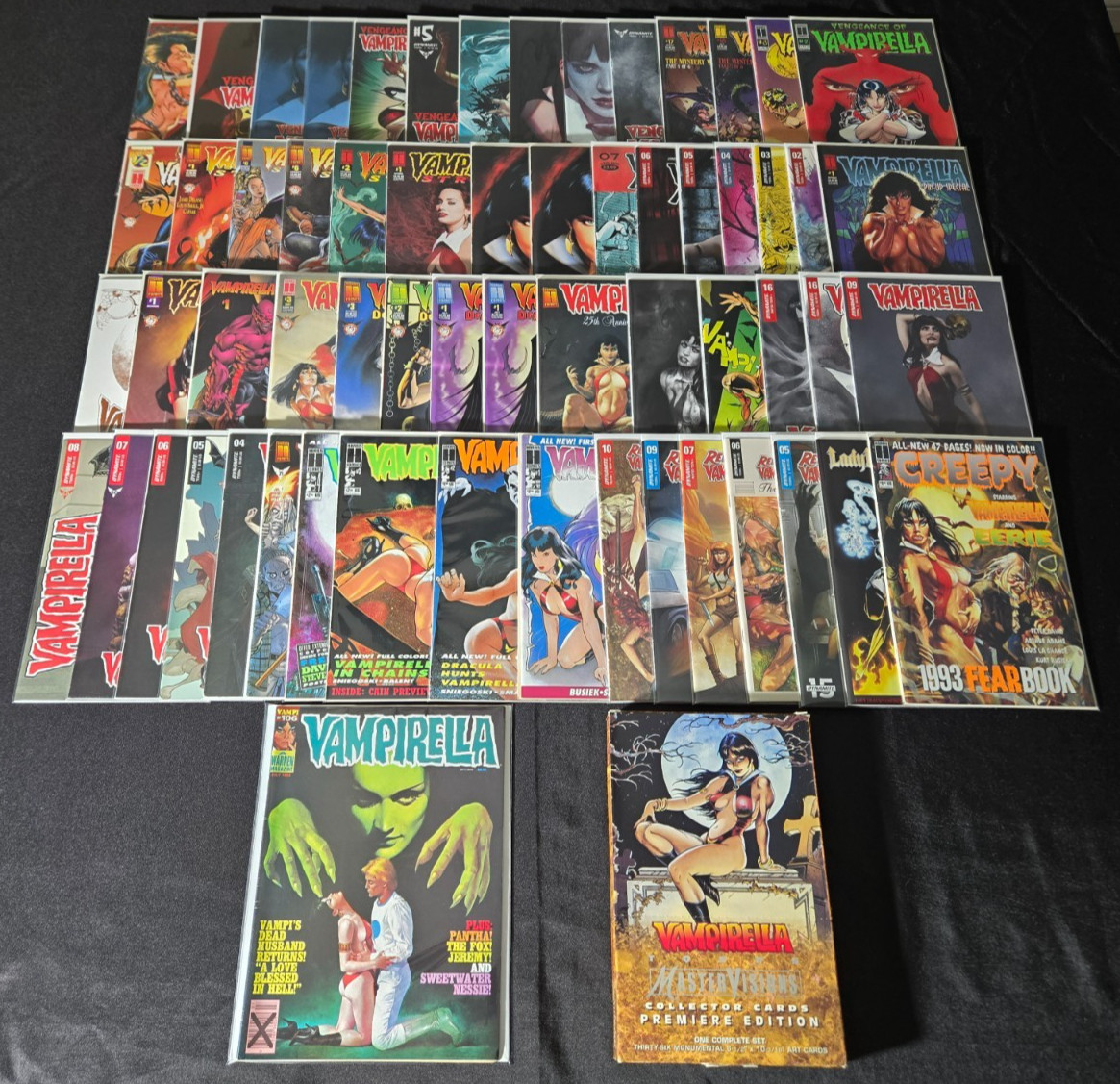 AnotherTime Lot of 62 Vampirella Comic Books Vengeance Topps Master Visions Card