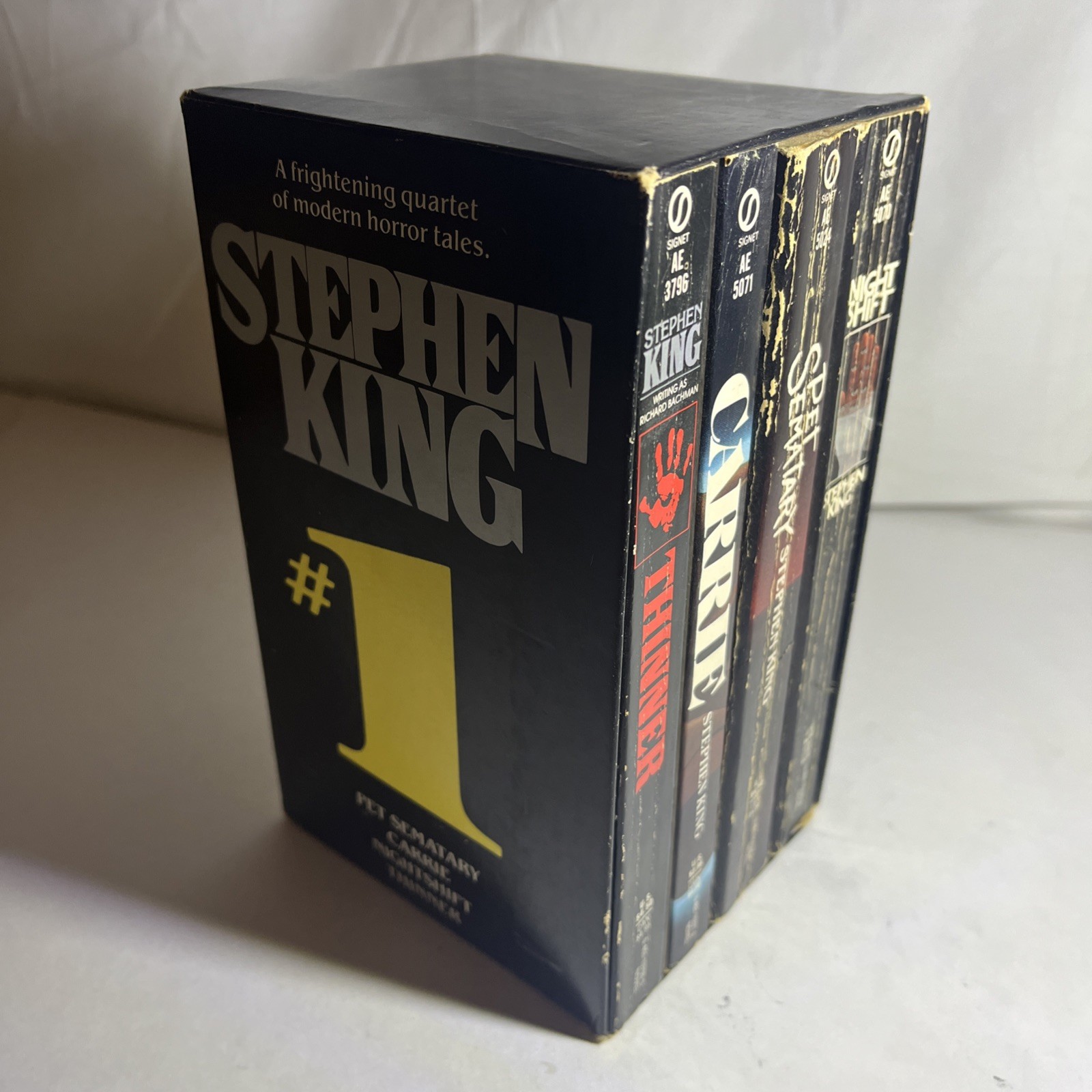 Vintage Signet PB Book Stephen King Box Set #1 Carrie Pet Sematary Night Shift +