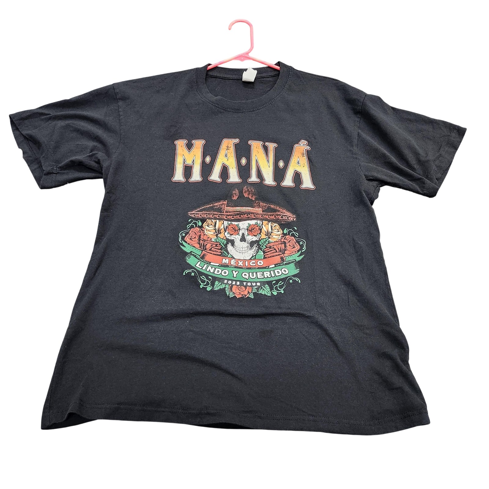 Mana Shirt Mens XL Black Mexico Lindo Y Querido 2023 Tour Graphic Band Tee Filo