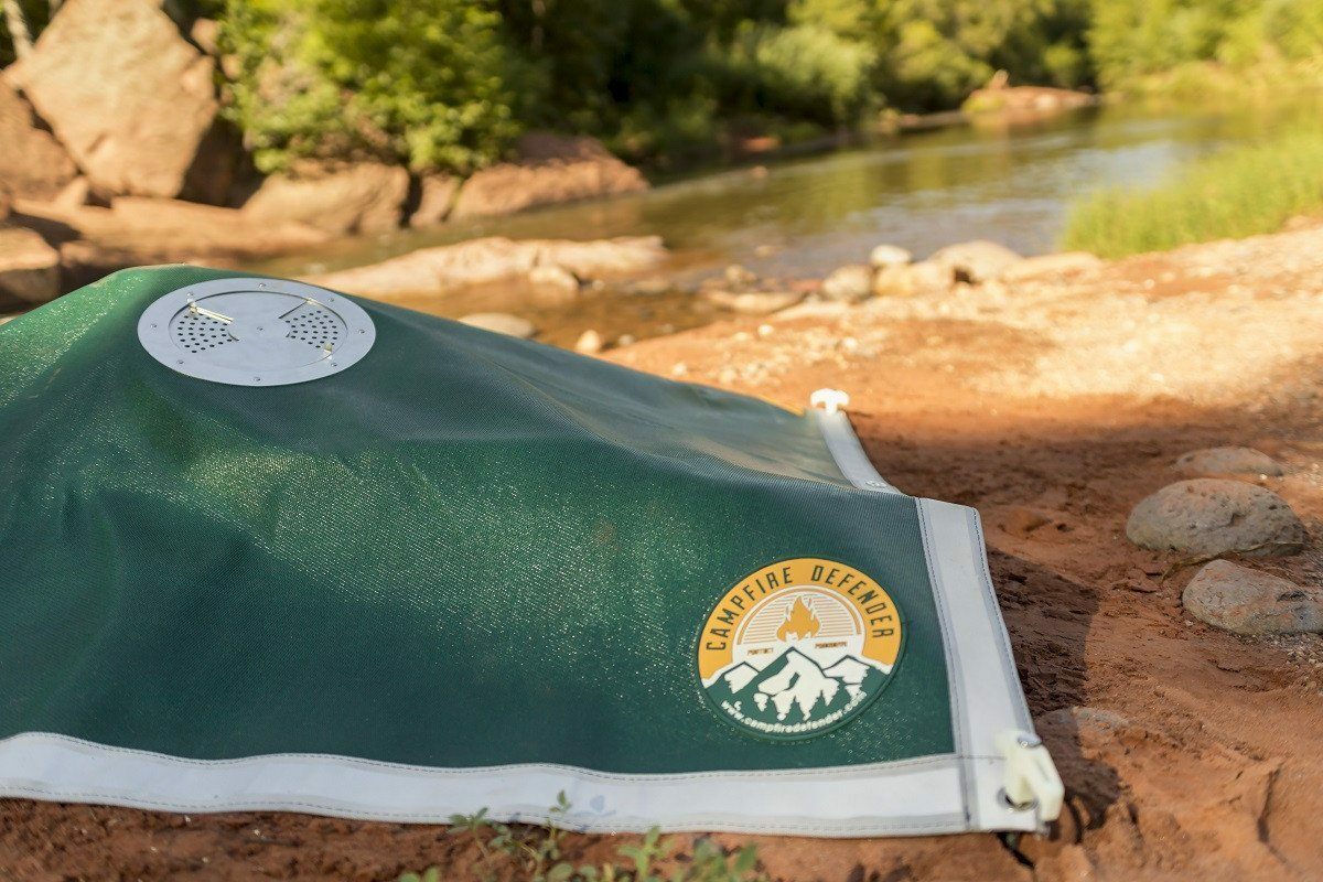 Campfire Defender - Live Fire Cover - Campfire Safety At Night & in Bad Weather Campfire Defender - Live Fire Cover - Campfire Safety At Night & in Bad Weather