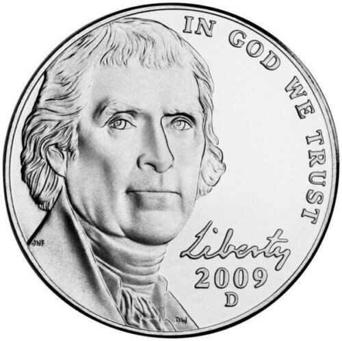 2009 D BU JEFFERSON NICKEL FROM A NEWLY OPENED BANK ROLL     