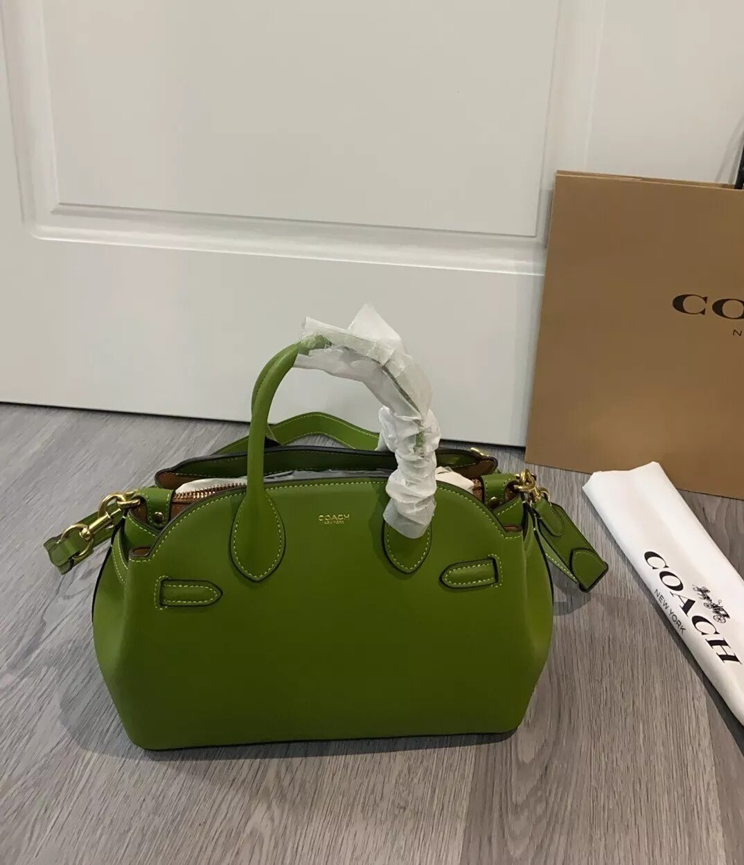 COACH Empire Carryall 26 CU066 Green Outlet NEW leather