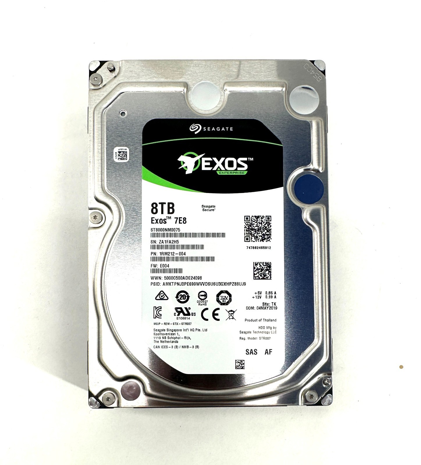 ST8000NM0075 SEAGATE 8TB 7.2K 3.5 ST8000NM0075 SEAGATE 8TB 7.2K 3.5