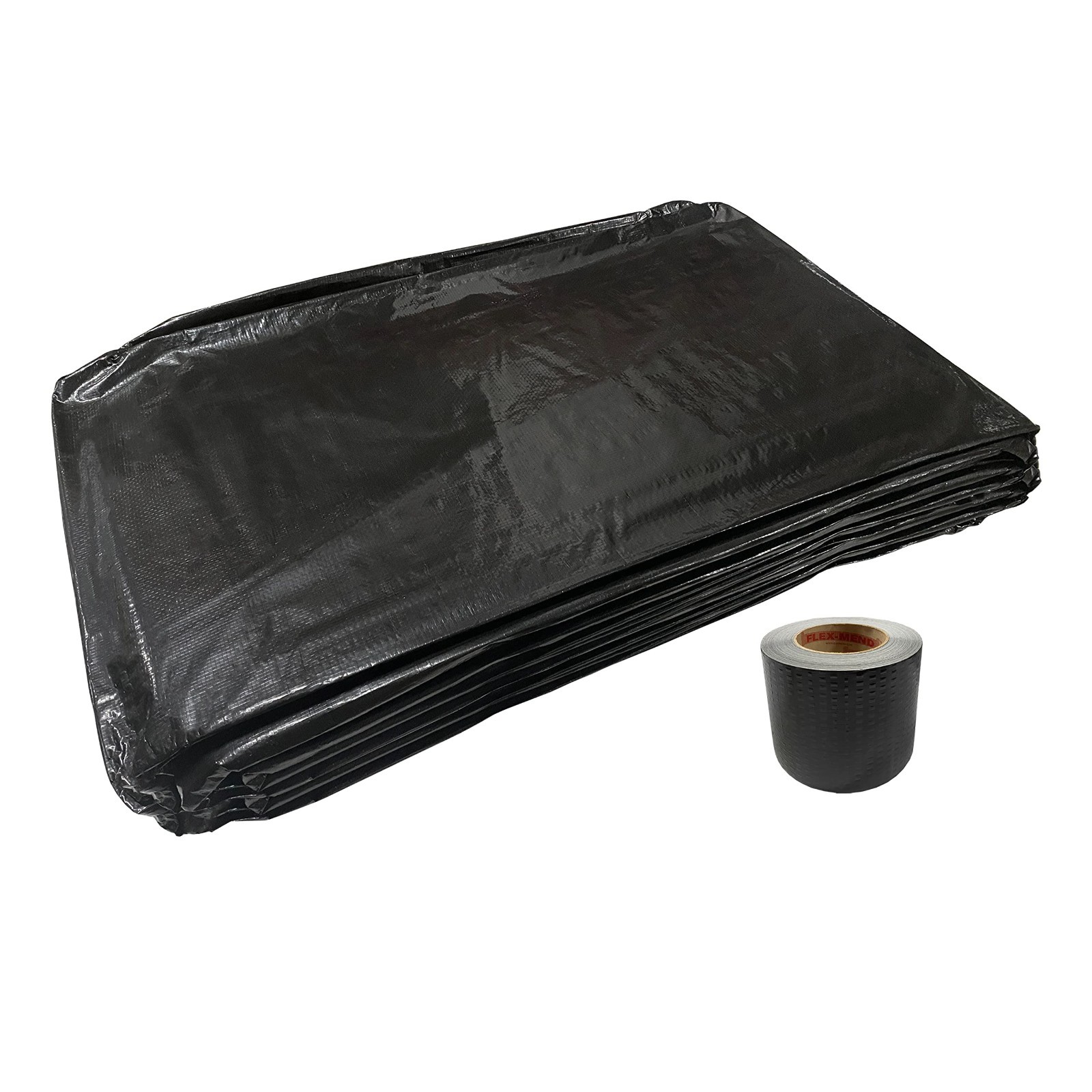 RV Mobile Home Underbelly Kit 14\' x 80\' Black Polyethylene Flex Mend Tape