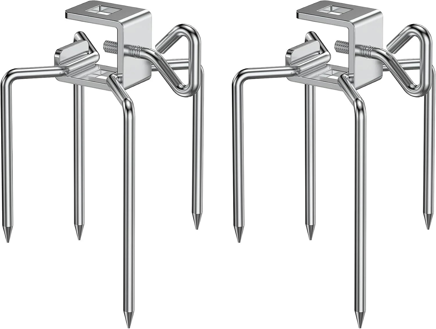 6102 Stainless Steel Rotisserie Meat Forks, For Any Gas/Charcoal Grills