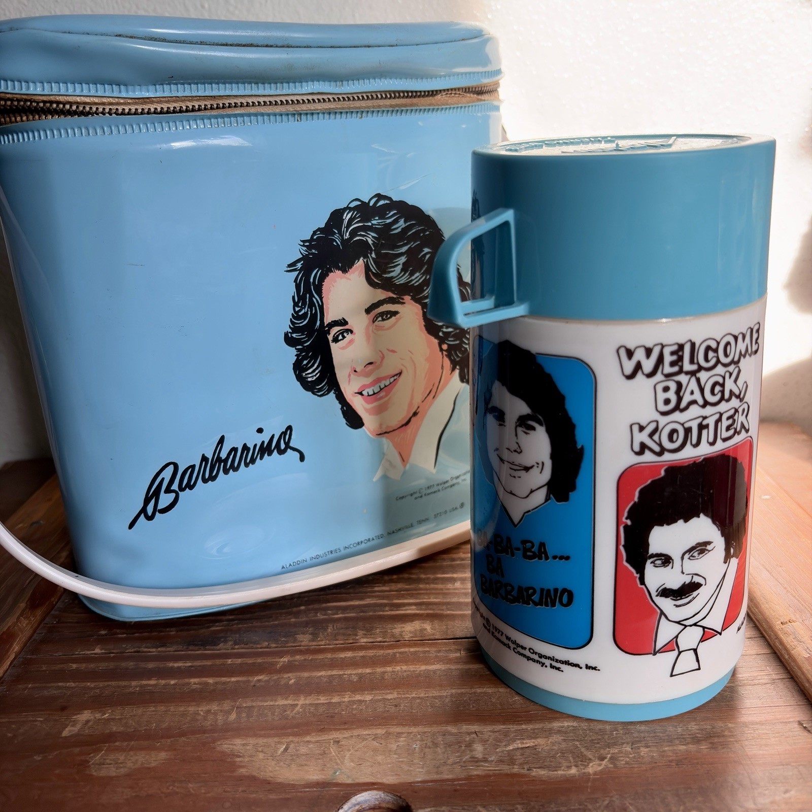 1977 Barbarino Welcome Back Kotter Vinyl Lunchbox & Thermos John Travolta