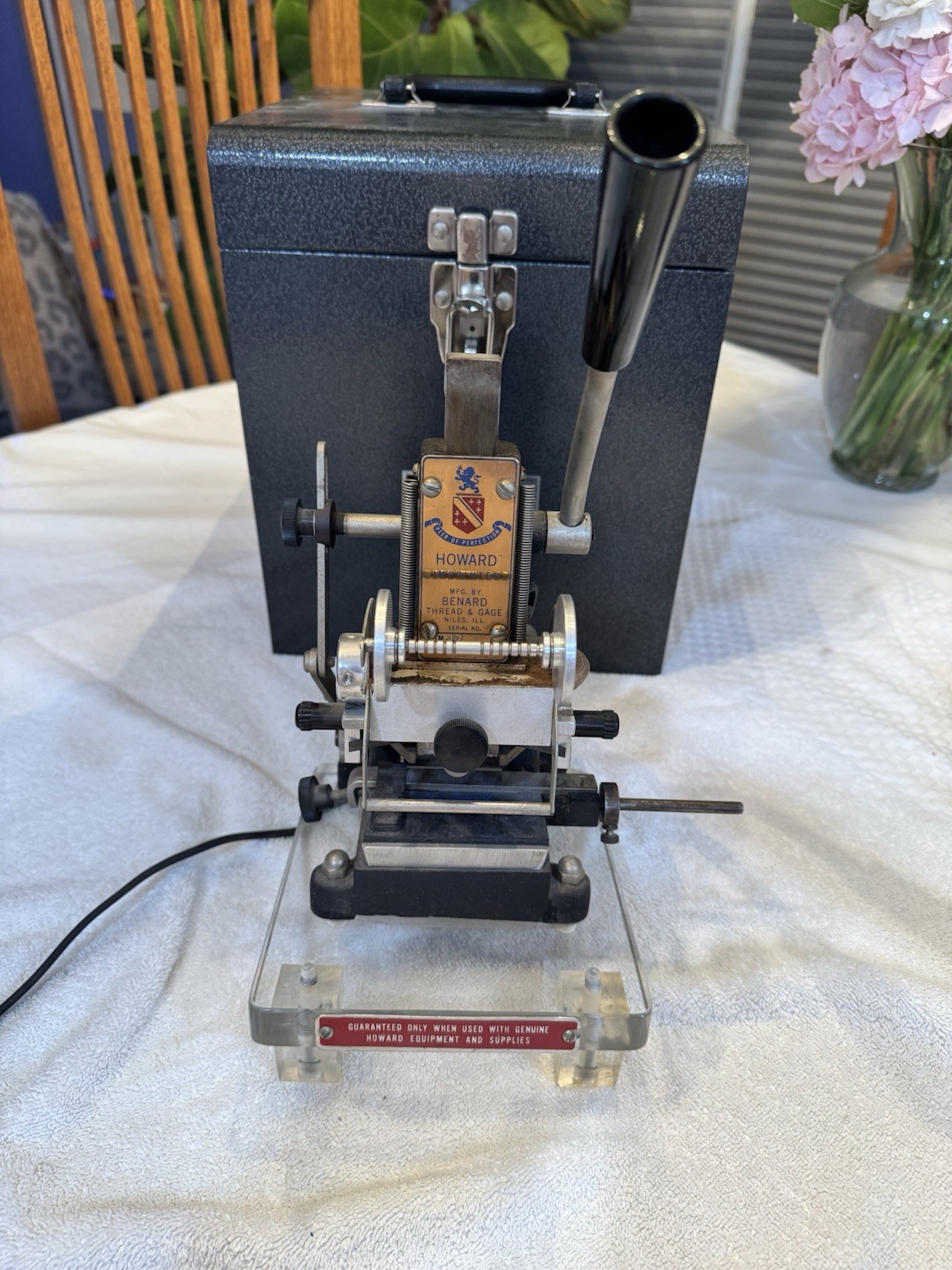 Vintage Howard JM-100 Mini Printer Hot Foil Stamping Machine Type Foil Manual