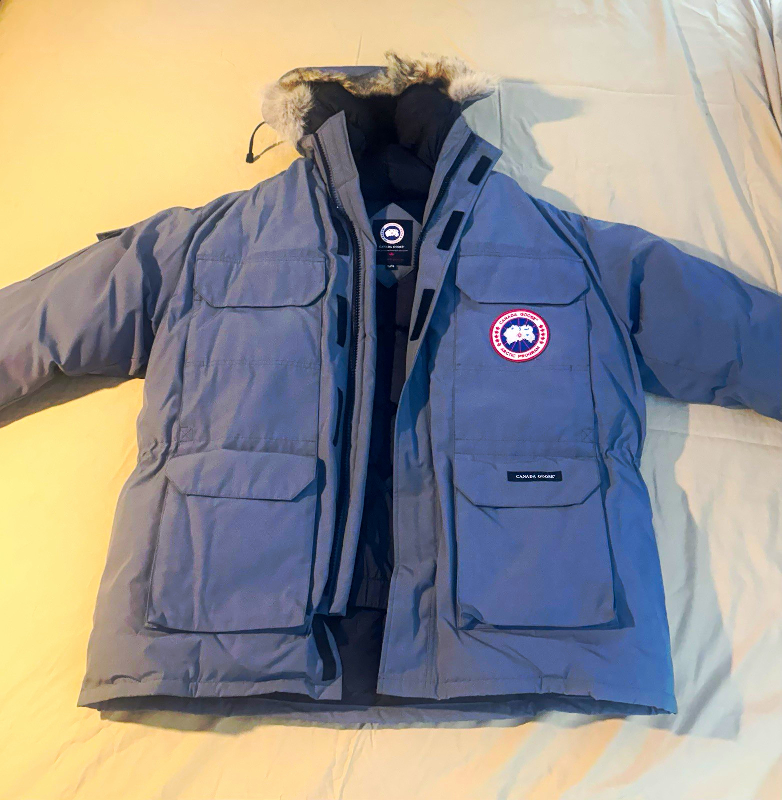 Canada Goose Expedition Parka Men’s XL Gray Arctic Program Canada Fur Hood