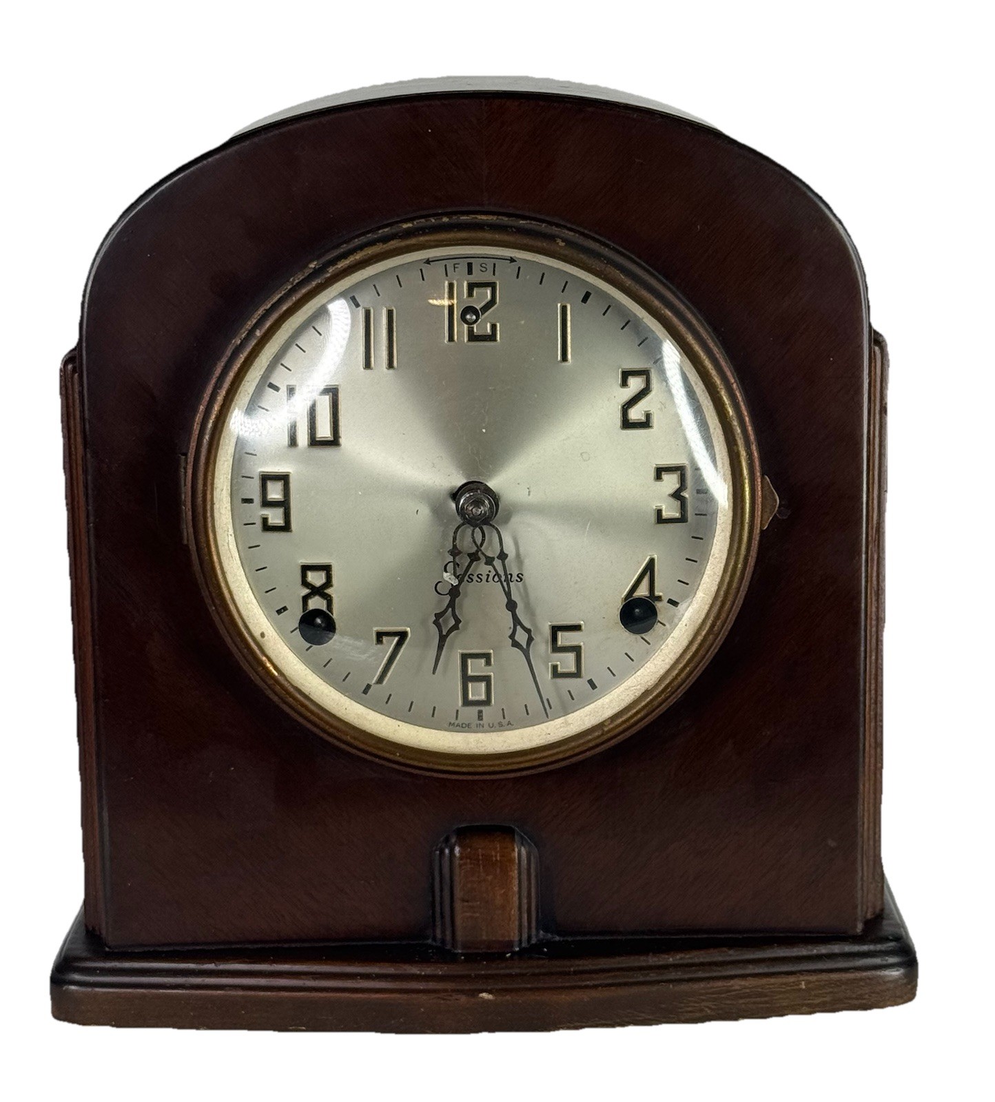 Antique 20’s-30’s Session 8 Day 1/2 Hour Strike Mantle Clock Made In USA