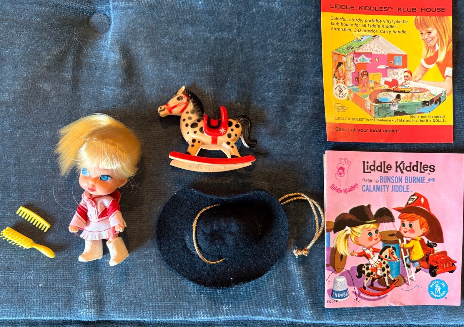 Vtg 1966 Mattel LIDDLE KIDDLES Calamity Jiddle 100% COMPLETE Set - One Owner