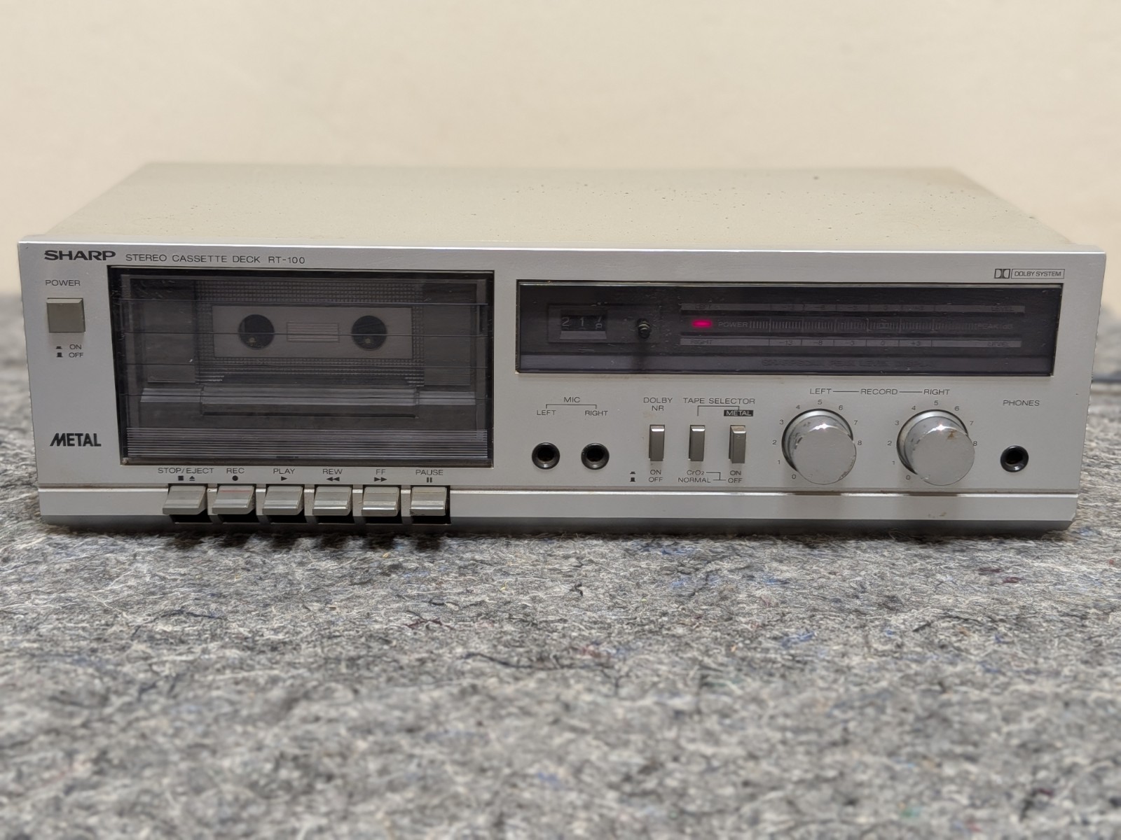 Vintage Sharp RT-100 Stereo Cassette Deck Dolby System TESTED Vintage Sharp RT-100 Stereo Cassette Deck Dolby System TESTED