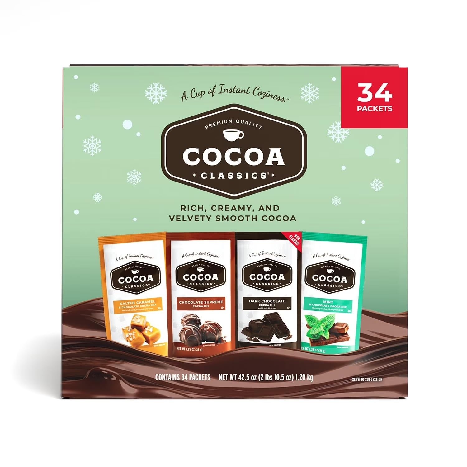 Cocoa Classics Hot Chocolate Variety Pack, 34 Packets, 4 Flavors Cocoa Classics Hot Chocolate Variety Pack, 34 Packets, 4 Flavors
