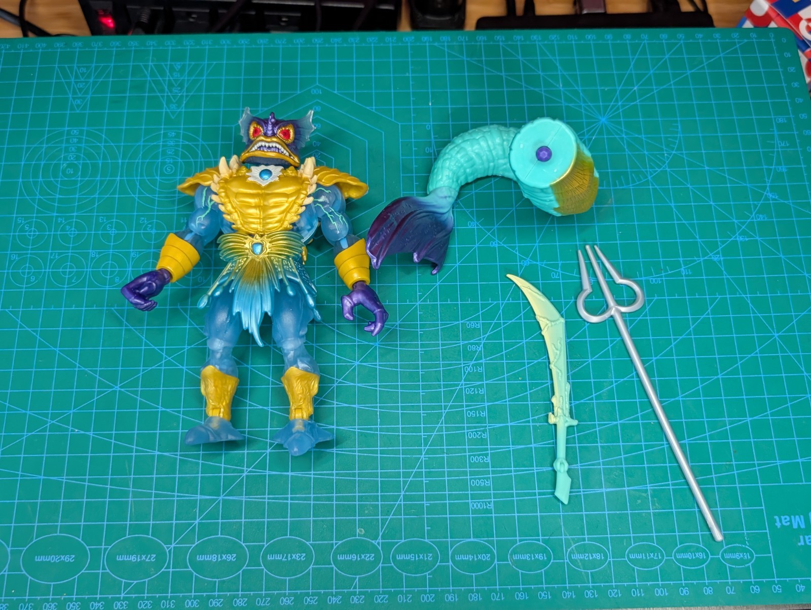 TMNT MOTU Turtles of Grayskull Mer-Man Origins Loose Complete