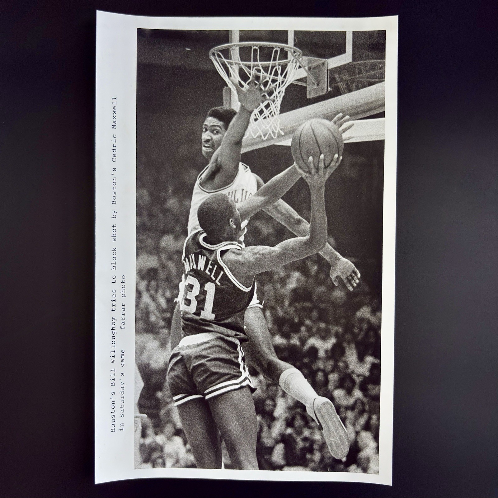 Vintage 1981 NBA Finals Published Photo Cedric Maxwell Photojournalist Estate