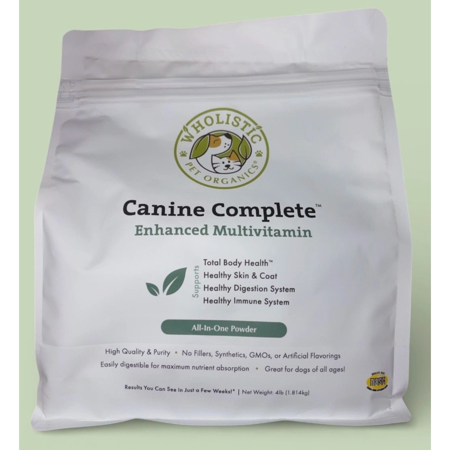 Wholistic Pet Organics Canine Complete Dog Multivitamin - 4 Lbs - Food Topper 1