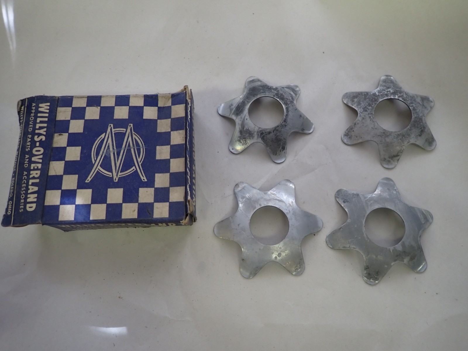 NOS (4) Willys Jeep Pickup Windshield Adjust Arm Washer  # 663706 / 1942 -1955
