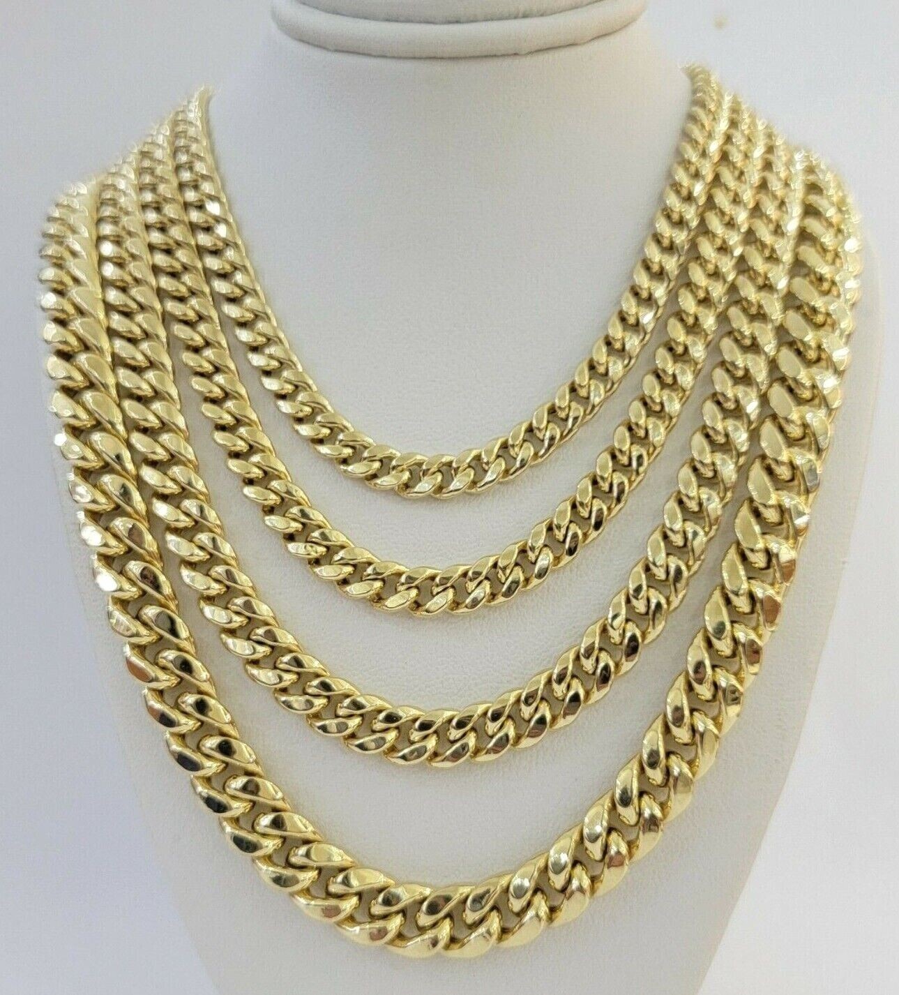 Real 14K Yellow Gold Miami Cuban Link Chain Necklace 6mm–9mm — 8\