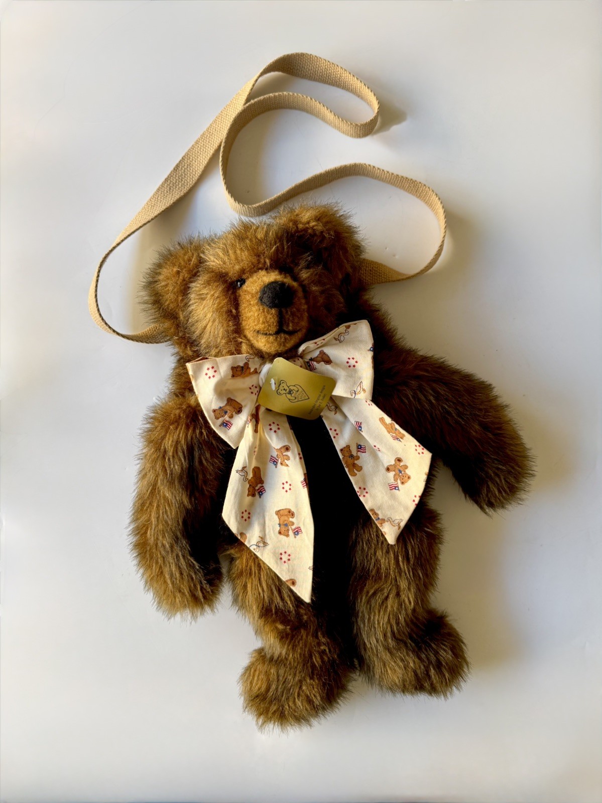 Vintage 1987 Sue Foskey Artist Teddy Bear Purse 15\ Vintage 1987 Sue Foskey Artist Teddy Bear Purse 15\
