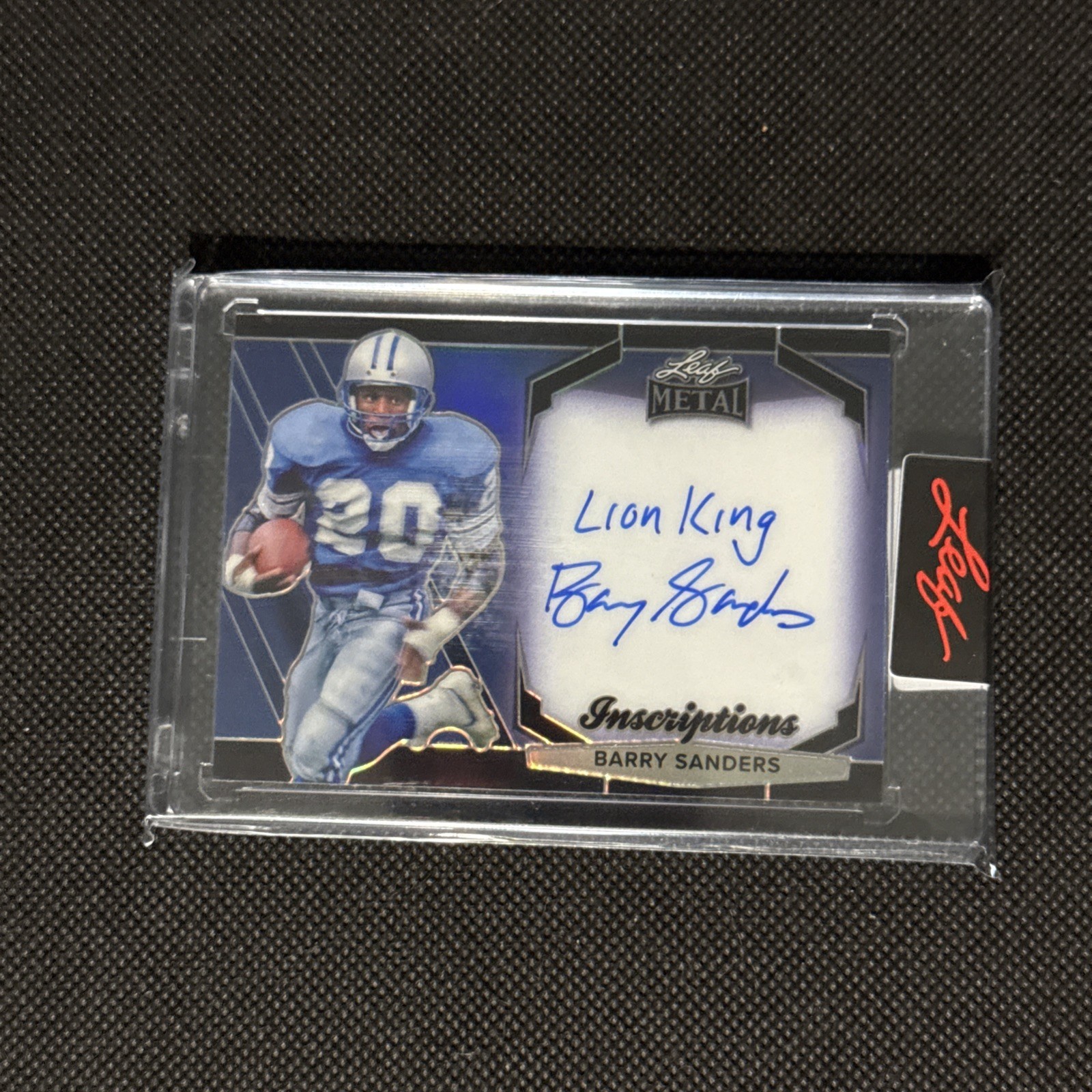 2025 Leaf Heroes Metal BARRY SANDERS Inscriptions “Lion King” AUTO Blue SP LIONS 2025 Leaf Heroes Metal BARRY SANDERS Inscriptions “Lion King” AUTO Blue SP LIONS