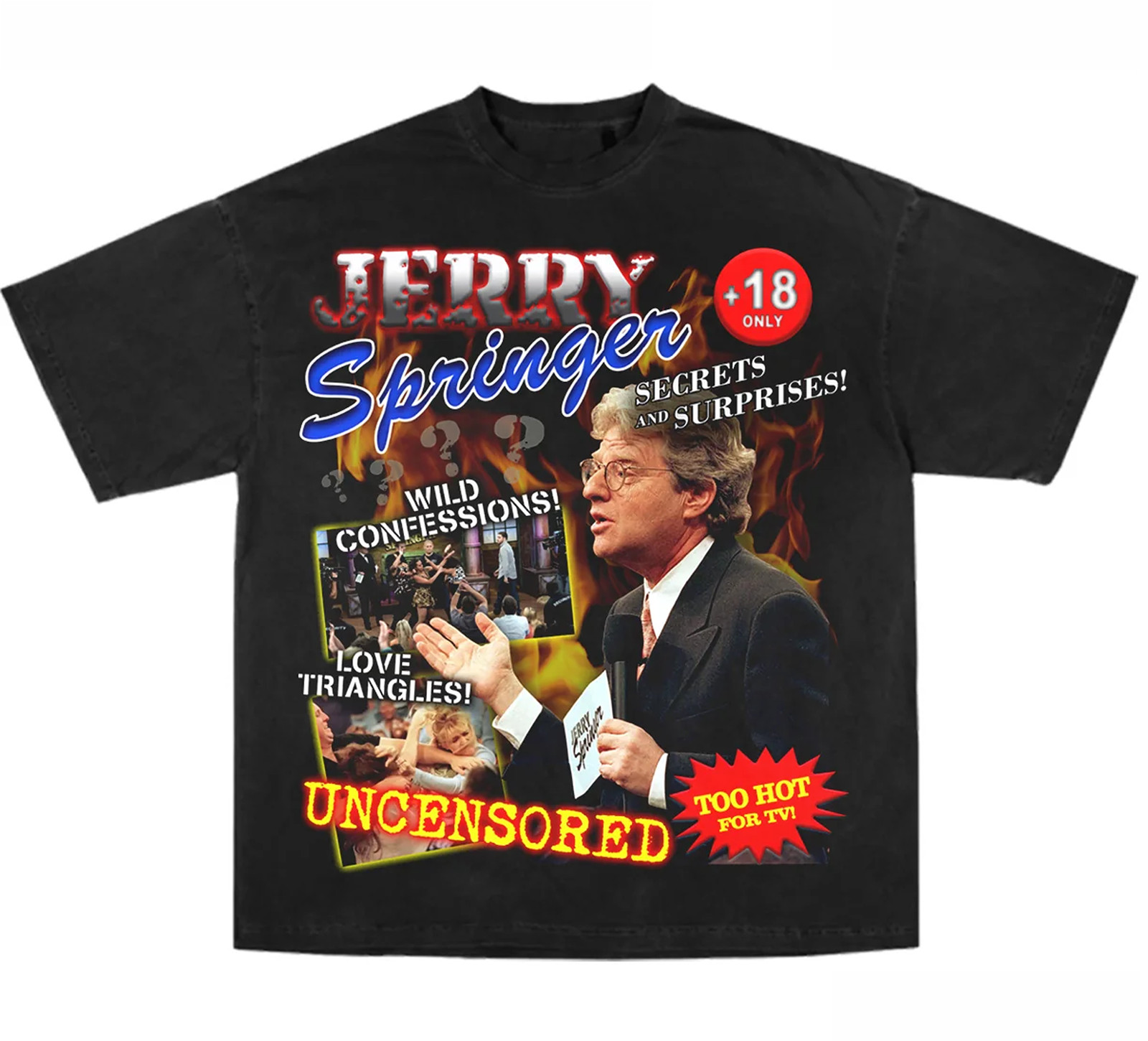 Retro Jerry 90s Jerry Springer Show Shirt Classic Black Unisex S-5XL CC3781