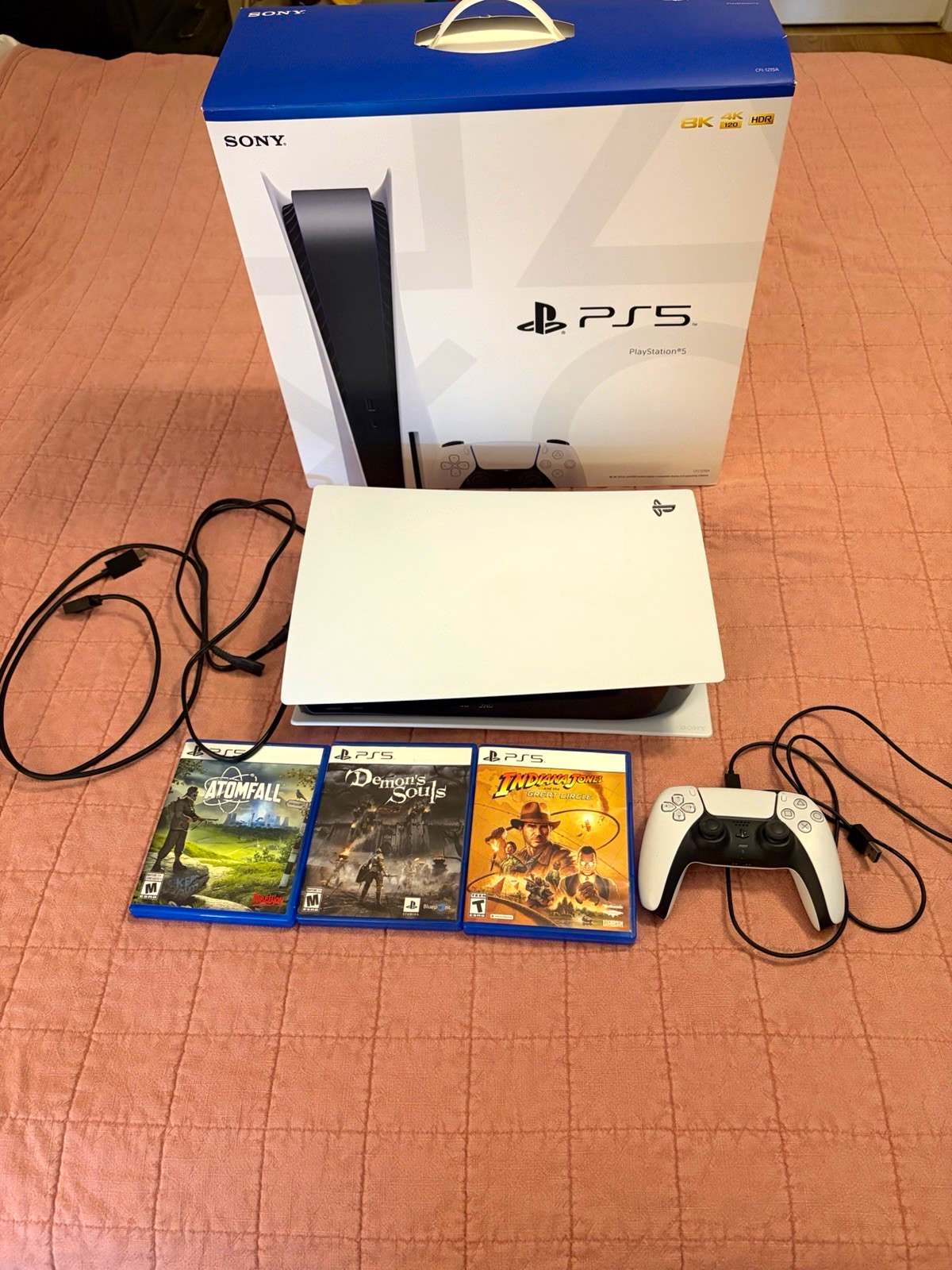 Sony PlayStation 5 PS5 Disc Edition 825GB With 3 Games, Original Box