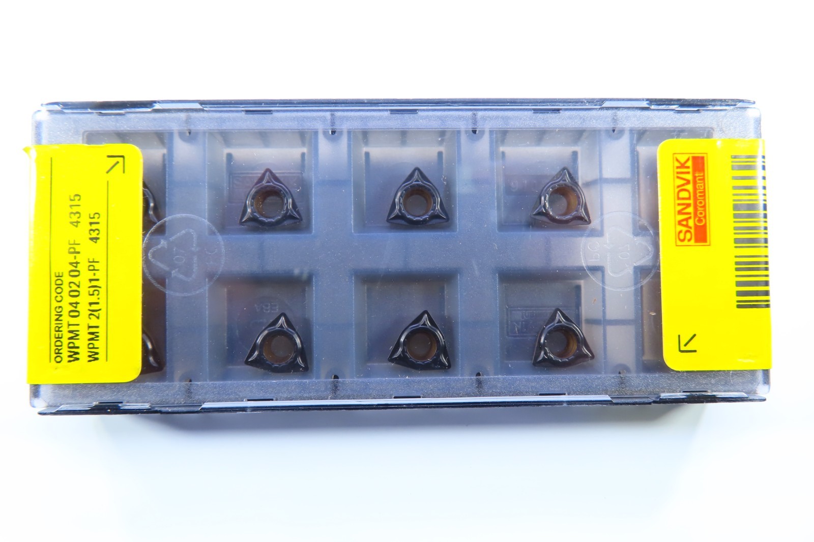 NEW BOX ( 10 PCS ) SANDVIK WPMT 04 02 04-PF WPMT 2(1.5)1-PF 4315 CARBIDE INSERTS