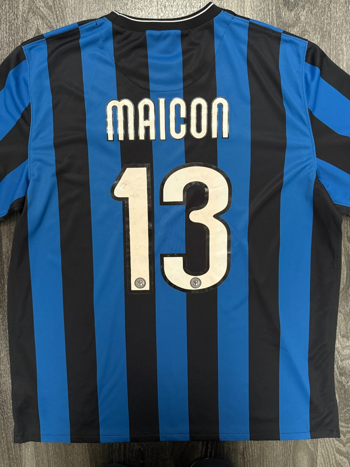 Original Nike Inter Milan 2009/2010 Home Shirt MAICON 13 Mens XXL 2XL