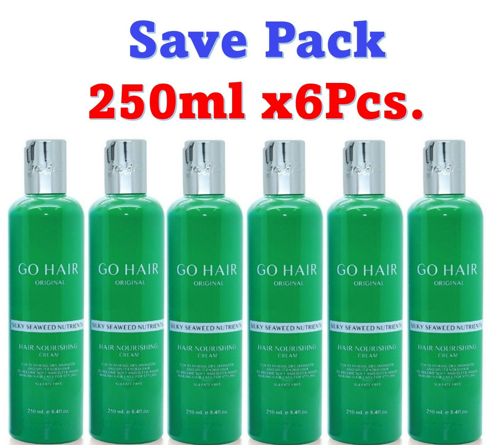 6x Go Hair Silky Seaweed Nutrients Leave-On Damaged Hair Treatment 250ml