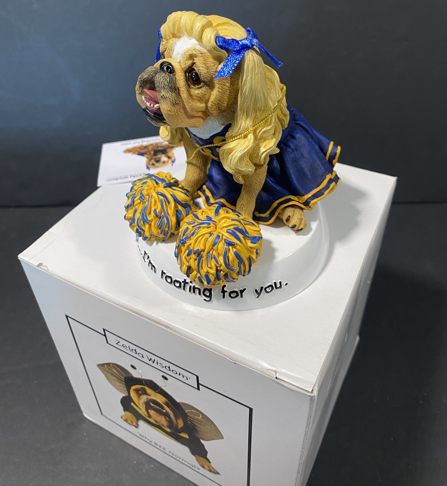 Zelda Wisdom, CHEER UP...I'm Rooting for you - Westland #4896 Bulldog NIB 2005