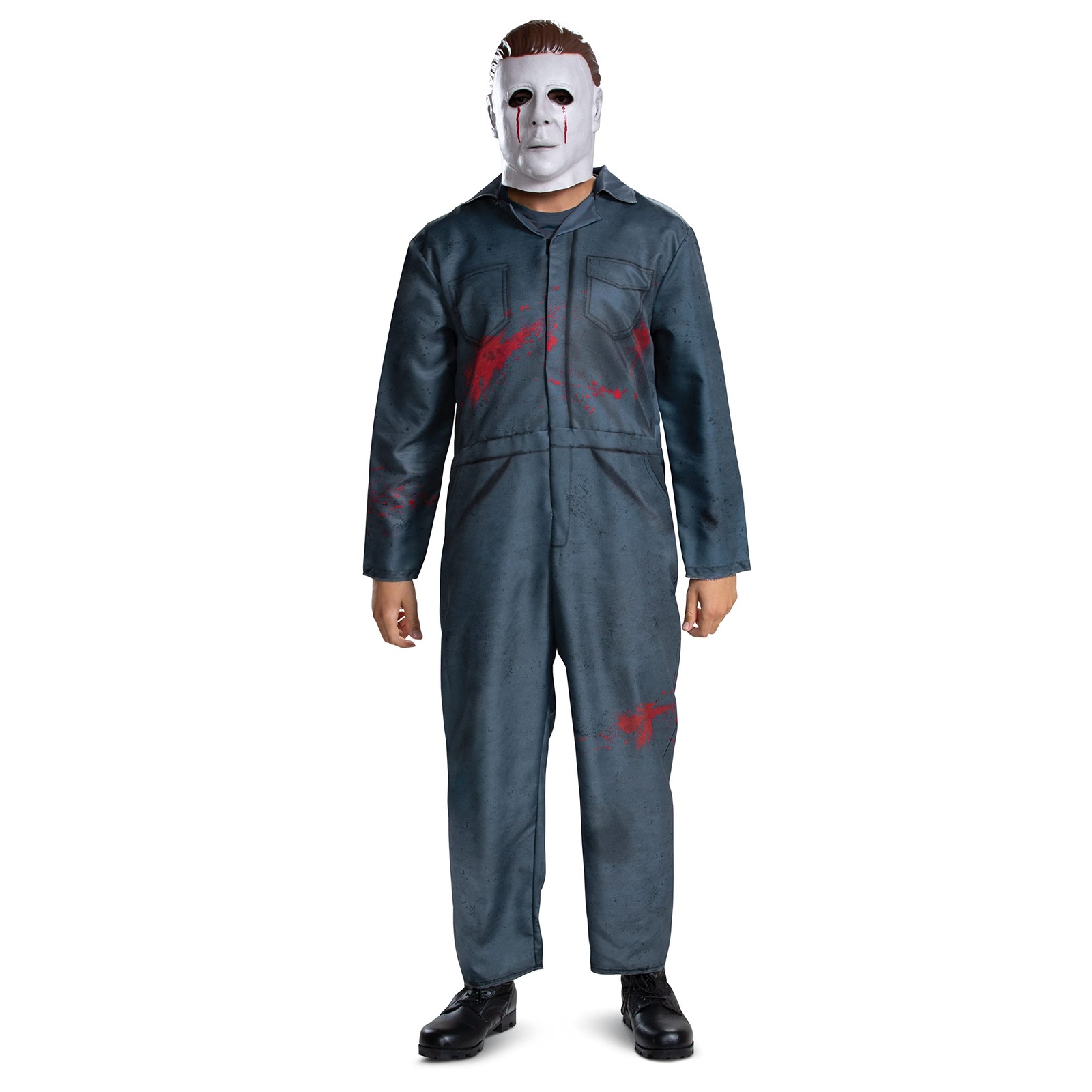 Official Michael Myers Adult Costume Jumpsuit and Mask, Halloween 2, Large