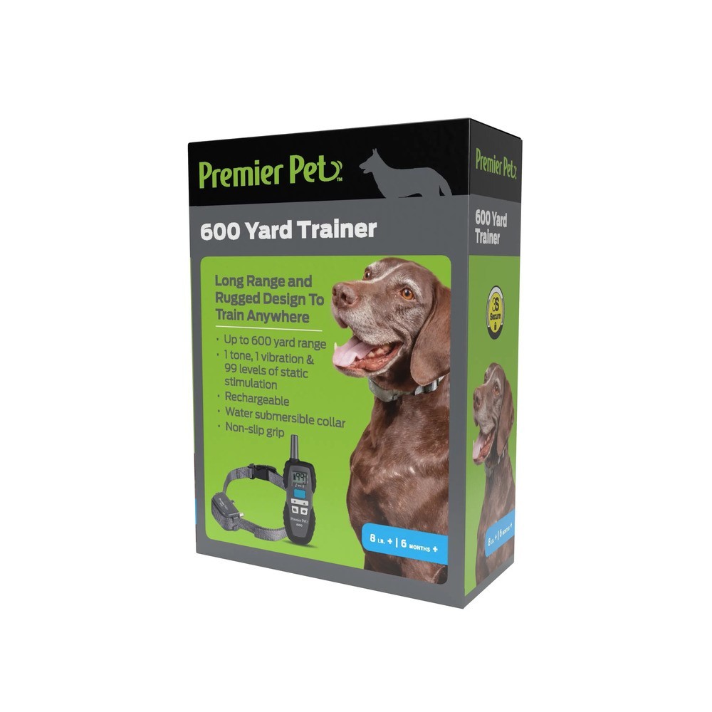 Premier Pet 600 Yard Trainer-Rechargeable Waterproof Training Collar