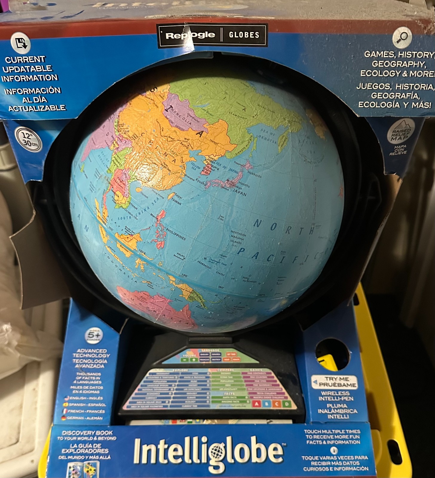 Replogle INTELLIGLOBE Interactive Educational WORLD DISCOVERY 12” Globe Replogle INTELLIGLOBE Interactive Educational WORLD DISCOVERY 12” Globe
