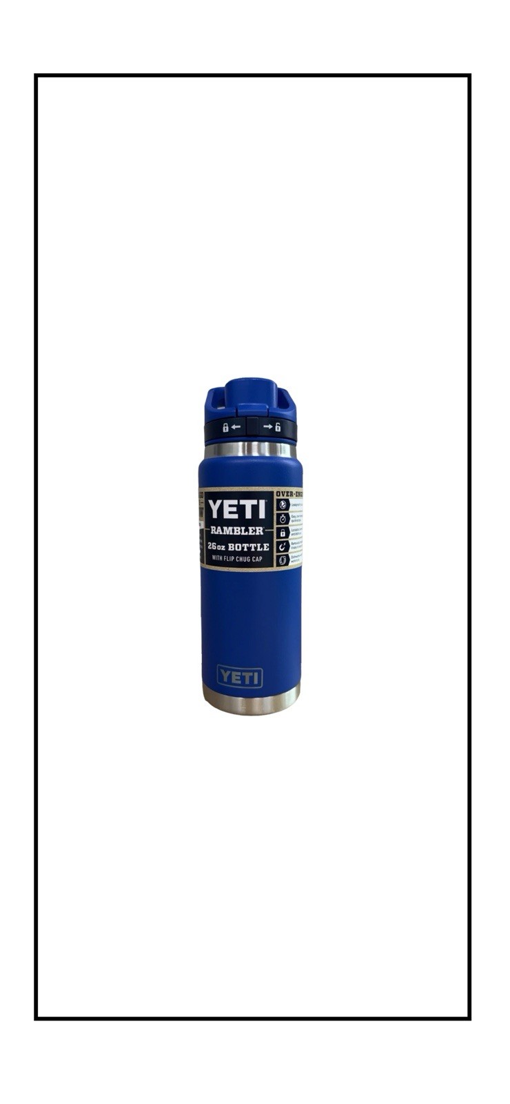 YETI Rambler 26 oz Bottle Flip Chug Cap Royal Blue Stainless Steel New Release. YETI Rambler 26 oz Bottle Flip Chug Cap Royal Blue Stainless Steel New Release.