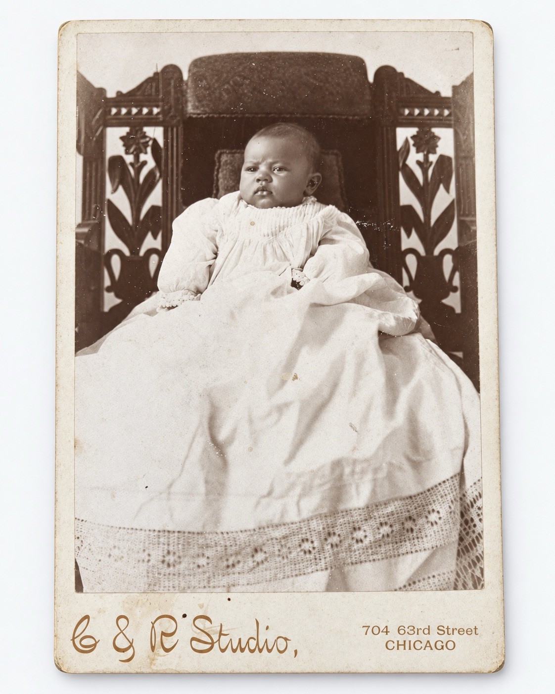 Rare Antique African American Baby Cabinet Card Photo C&R Studio Chicago Rare Antique African American Baby Cabinet Card Photo C&R Studio Chicago