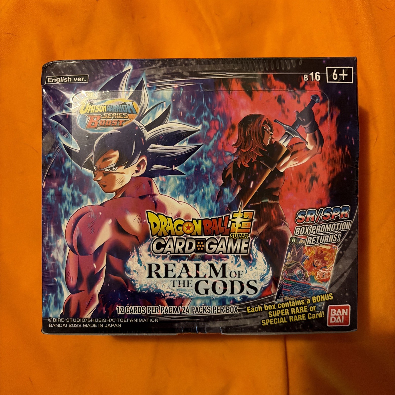 DRAGON BALL SUPER DBS TCG REALM OF THE GODS Booster Box 24 Packs FACTORY SEALED