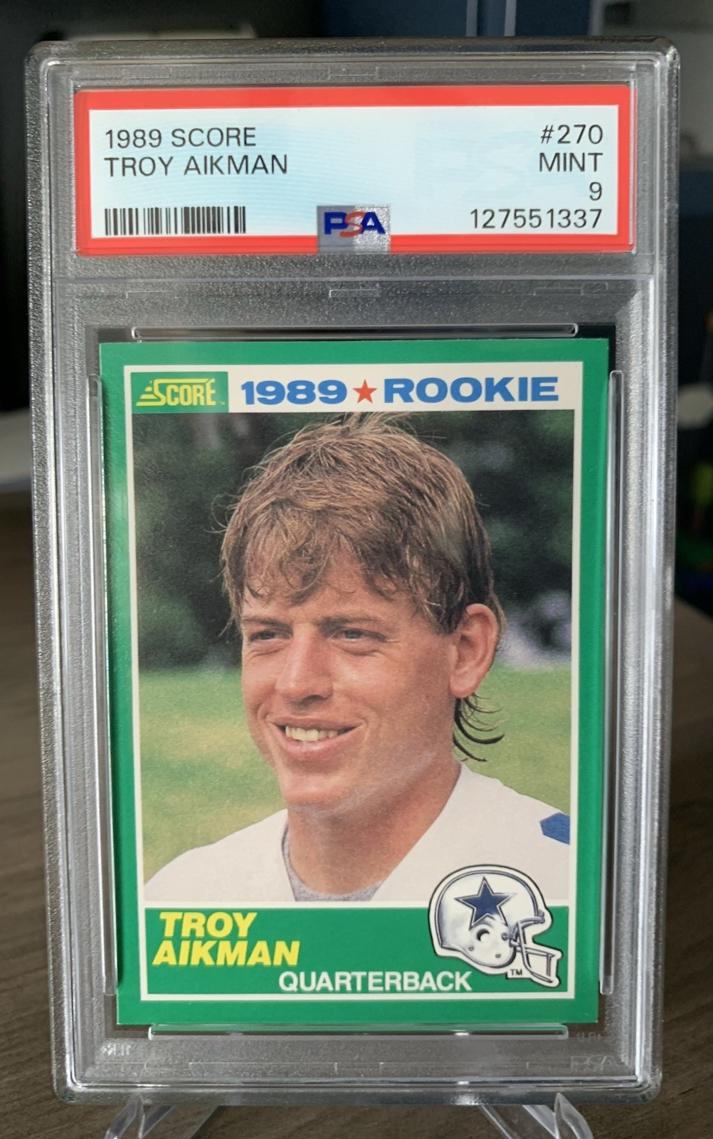 1989 Score - 1989 Rookie Troy Aikman #270 (RC) 1989 Score - 1989 Rookie Troy Aikman #270 (RC)